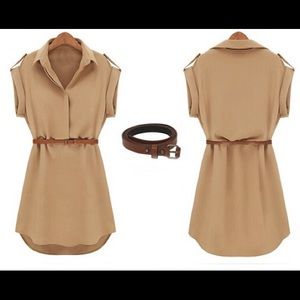 CHIC NYC Chiffon & Waistband Dress size S